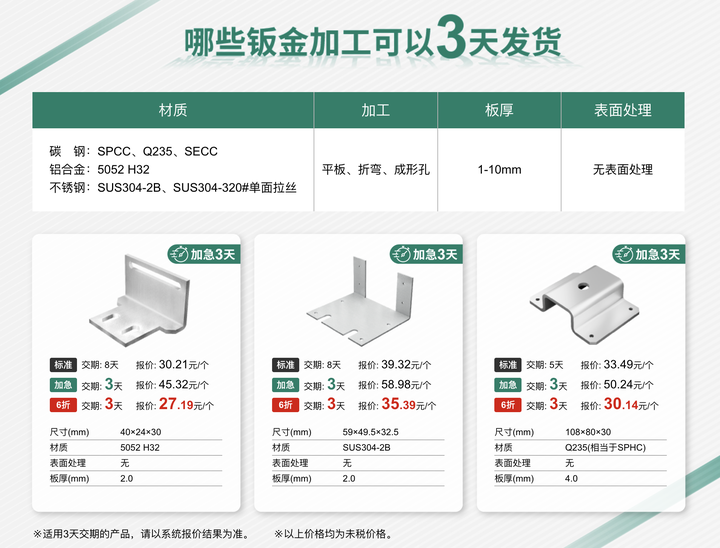 米思米meviy新春特惠：钣金加工3天出货6折优惠享不停(图2)